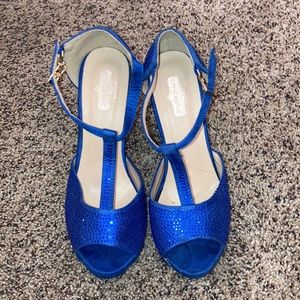 blue sparkly heels
